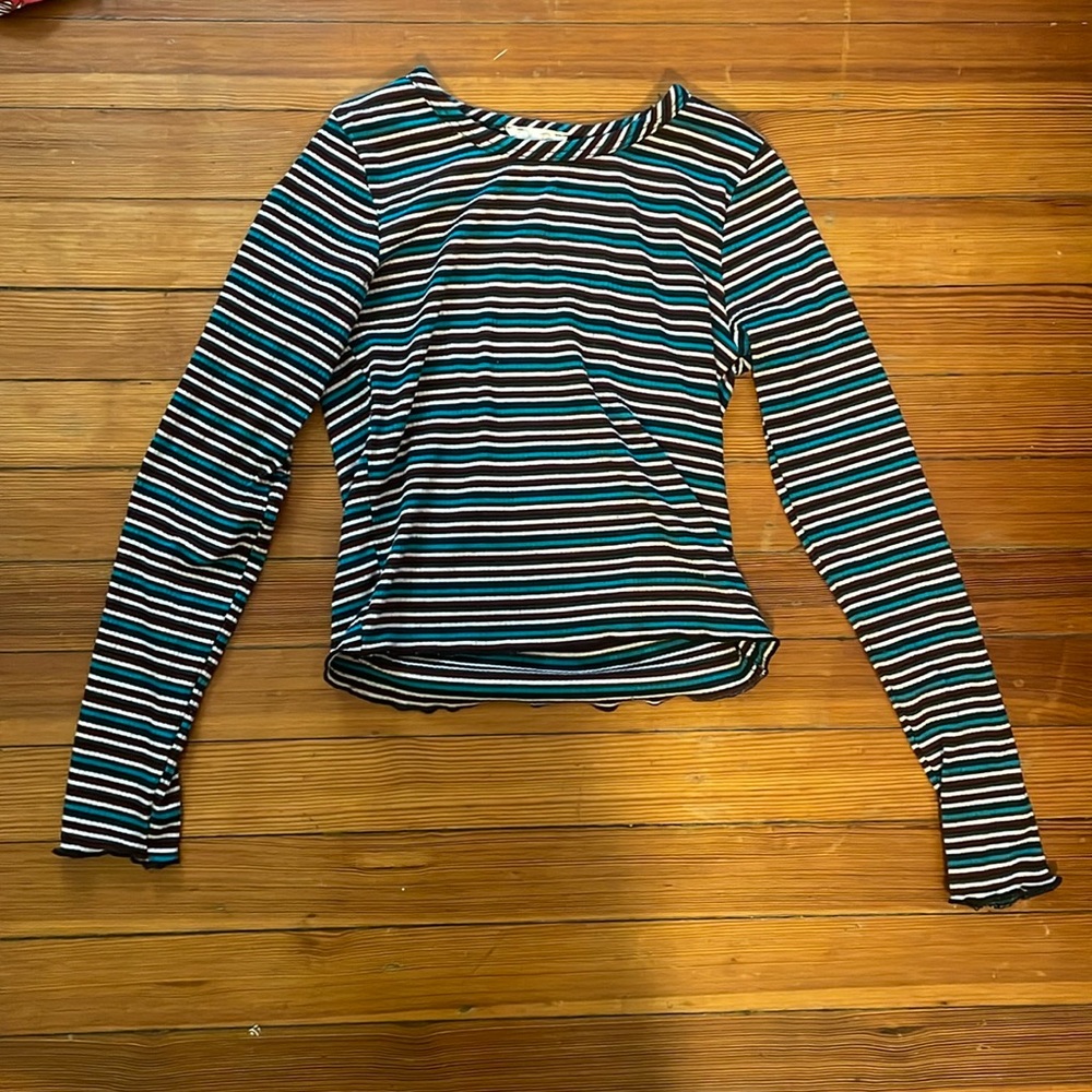 Striped long sleeve top